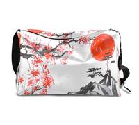 Fuji Mountain Sunset Japan - Bolsa de lona de cuero para hombre, mujer, niños y niñas, fin de semana de Japón, bolsa de gimnasio, bolsa de viaje, bolso cruzado de un solo hombro, color, 18.5L,