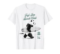 Fuji San Beach Club Panda Surfer Japón Camiseta