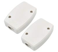 FUJIE 2 Pcs Caja de Conexion de Plastico 3 Terminal Conector De Línea Caja de Conexiones - Blanco