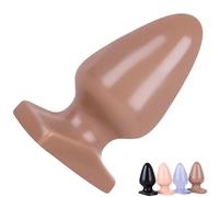 FUJIEYU Afilado Apariencia Mini Líquido Silicona Material Manual Masaje Herramienta con T-Base Suave Massager,Marrón,44cm