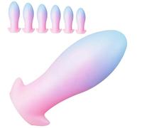 FUJIEYU Consolador Anal De Silicona Líquida Con Forma De Huevo De Gran Tamaño Plug Anal De Silicona Blanda Consolador Vaginal De Silicona Suave Expansor Anal Juguetes Sexuales,Coloured/xxxl