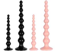 FUJIEYU Consolador Vaginal Extralargo De Silicona Suave Y Líquida Potente Plug Anal Con Ventosa Bolas Anales Suaves Masturbador Estimulador Del Punto G Juguetes Sexuales Hombremujer,Flesh/s