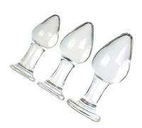 FUJIEYU Herramienta de masaje manual de cristal mini clásico con equipo de masaje de vidrio de base redonda,Clear/set