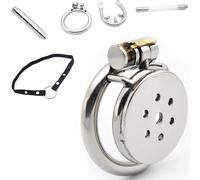 FUJIEYU Nuevo Accesorio Masculino de Acero Inoxidable con un Tubo Elegante para una Jaula de Entrenamiento Suave,B/l