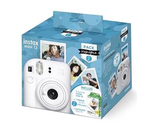 FUJIFILM Appareil Photo Instantané Instax Mini 12 Blanc Pack iconique
