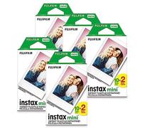 Fujifilm Instax Mini 100 Película para Fuji 7s 8 25 50s 90 300 Cámara instantánea, Share SP-1 Blanco, Paquete de 5