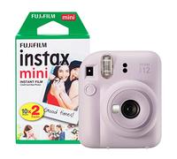 Fujifilm instax Mini 12 - Cámara instantánea con Paquete de 20 películas de Disparo, Color Morado Lila