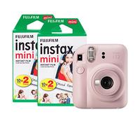 Fujifilm instax Mini 12 - Cámara instantánea con Paquete de 40 películas de Disparo, Rosa Flor