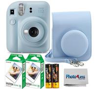 FUJIFILM Instax Mini 12 - Cámara instantánea de película instantánea + Fujifilm Instax Mini (16437396) + Funda - Bundle! (Azul Pastel)