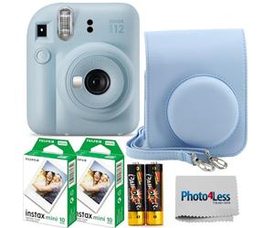 FUJIFILM Instax Mini 12 - Cámara instantánea de película instantánea + Fujifilm Instax Mini (16437396) + Funda - Bundle! (Azul Pastel)