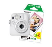 Fujifilm Instax Mini 13 cámara instantánea blanca | Pack funda blanca + 20 hojas de papel fotográfico