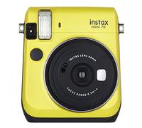 Fujifilm instax Mini 70 - Cámara analógica instantánea (ISO 800, 0.37x, 60 mm, 1:12.7, Flash automático, Modo autorretrato, exposición automática, Temporizador, Modo Macro), Amarillo Canario