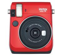 Fujifilm Instax Mini 70 - Cámara analógica instantánea (ISO 800, 0.37x, 60 mm, 1:12.7, Flash automático, Modo autorretrato, exposición automática, Temporizador, Modo Macro), Rojo pasión