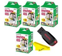 Fujifilm Instax Mini película para cámara instantánea, paquete doble (80 hojas)