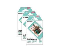 Fujifilm Instax Mini Sky Blue Border Photo Film 30 Pack película con Transparencia