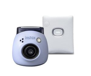 Fujifilm INSTAX PAL digital camera, Lavender Blue + printer SQUARE Link, White