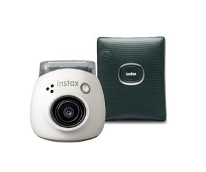 Fujifilm INSTAX PAL digital camera, Milky White + printer SQUARE Link, Green