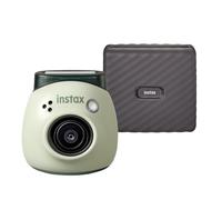Fujifilm INSTAX PAL digital camera, Pistachio Green + printer Link WIDE, Mocha Gray