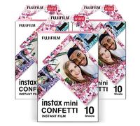 Fujifilm Mini película de Confeti Instax (10 exposiciones, Paquete de 3), Fotos instantáneas vivas y Coloridas, Compatible con Mini cámaras Fujifilm Instax, fascina Recuerdos con Impresionantes