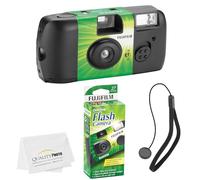 Fujifilm QuickSnap Flash 400 Cámara desechable de 35 mm + paño de Microfibra para Fotos de Calidad