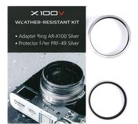 Fujifilm X100V Kit PRF-49 Anillo Adaptador AR-X100 Plateado
