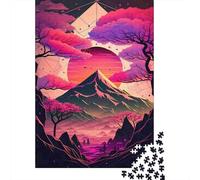 FujiMountain Rompecabezas para Adultos NeonArt 1000 Piezas de Papel Reciclado para Adultos Idea de Regalo Y En Casa 70x50cm/1000pcs
