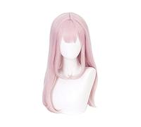 Fujiwara Chika Cosplay Pelucas Anime Kaguya-sama: Love Is Guerra Mujeres 55cm Rosa Largo Resistente al Calor Pelo Halloween Fiesta Juego de rol