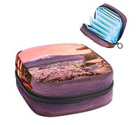 Fujiyoshida Japan Cherry Period Pouch portátil, bolsa de almacenamiento de tampones para servilletas sanitarias, Varios colores, 4.7x6.6x6.6 in/12x17x17 cm