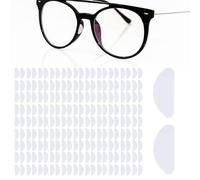 Fukaisu 100 Pares Almohadillas Nasales Silicona para Gafas, Transparentes Antideslizantes de 1,9cm Nasales de Repuesto Adhesivas Suaves para Gafas Sol