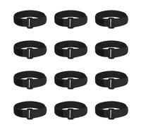 Fukaisu 12uds Universales Conector de Sofá Seccional, Duraderos Nailon Correas Sillón para Muebles Deslizantes Alto Rendimiento Fijadores Sofá para Sujetar Las Patas del Sillón Juntas (Negro)