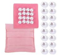 Fukaisu 16 Pares Pesas para Velo Perla, Imanes Invisibles Doble Cara Asegurar Velo Largo Novia Ideal para Bodas Aire Libre Novias y Fotógrafos Accesorios(Blanco)