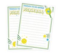 Fukaisu 2 blocs de notas de pickleball, 4.1 x 5.5 pulgadas, bloc de notas de cosas para hacer después, divertidos regalos de pickleball, cosas para mujeres, escritura suave y fácil de rasgar (verde)