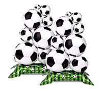 Fukaisu 2 Globos de Fútbol Autoportantes 98 cm con Temática de Fútbol, Decoraciones para Fiestas con Base Campo Verde para Niños Fanáticos Cumpleaños Eventos Deportivos y Celebraciones