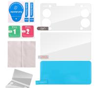 Fukaisu 2 protectores de pantalla para consola de mano AYN THOR, pantalla dual de cristal con antiarañazos HD transparente y sin burbujas, con accesorios de limpieza (pantalla superior e inferior)