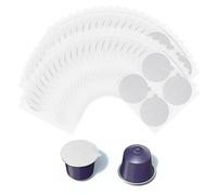 Fukaisu 200uds Sellos de Aluminio para Cápsulas de Café Expreso, Pegatinas Autoadhesivas Aluminio 37mm Tapas Expreso para Cápsulas Reutilizables Compatibles con Máquinas Nespresso Original Line