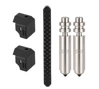 Fukaisu 2Pzs Kit de Boquilla 0,25mm para Kobra X, Reemplazo Boquilla Hotend Acero Integrado con Cubierta Silicone & Cepillo Kit Cabezal Impresión Liberación Rápida para Kobra X Accesorios Impresora 3D
