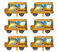 Fukaisu 6uds Globos de Autobús Escolar, Globos Grandes de Papel Aluminio para La Bienvenida Al Regreso a Clases Globo Jardín Infantes Suministros para La Decoración Del Aula Escolar