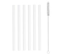 Fukaisu 6uds Reemplazo Pajita para Owala FreeSip Sway 30oz Botella de Agua, Pajita Plástico con Cepillo Limpieza y Accesorios Reutilizables para Owala Botellas Térmicas (Blanco)