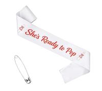 Fukaisu Banda She's Ready to Pop, Estilo Retro Refresco Decoración para Baby Shower Temática de Refresco Rojo Banda Baby Shower para Fiesta de Revelación Género