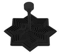 Fukaisu Estrella Antiestrés Expandible 3D, Nueva Actualización 2025 Estrella Octagonal de Descompresión Fractal con Asa Diseño en Espiral Giratorio para Escritorio de Oficina (Negro)