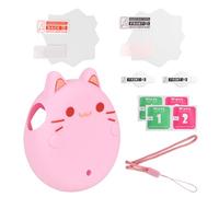 Fukaisu Funda Silicona para Paradise Juego Mano, Funda Protectora con Protector Pantalla & Película Botones & Correa Anticaída Silicona Juguete Virtual Digital Protección (Rosa)