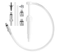 Fukaisu Kit de Bomba Aceite Unidad Inferior para Botellas Estándar Cuarto con Tapas 28mm, 10CC Carrera Bomba Aceite Engranaje con Giroscopo Metálico 3/8" Adaptadores 3rd Hand 8mm & 10mm 7 Manguera