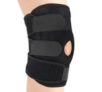Fukaisu Rodillera Niños, Correas Ajustables Estabilizador de Rótula Joven Niño Rodillera Soporte Venda Transpirable Rodillas Compresión Manga para Adolescentes Deportes (Negro)