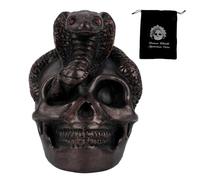 Fukaisu Silbato de Muerte Azteca, Más 125 Decibeles Sonido Potente y Auténtico con Bolsa Cordón Diseño de Calavera Cobra Ideal para Halloween Regalos Broma y Artículos Coleccionables