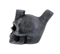 Fukaisu Silbato Muerte Azteca Gritando, 125 dB Resina Calavera Demonio Silbato Guerra Gritos Humanos Realistas Silbatos Muerte Aztecas con Bolsa de Cordón para Colección Halloween Día de los Muertos