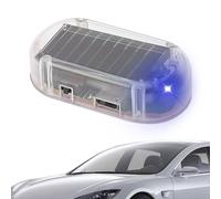 Fukamou Alarma ficticia simulada de energía Solar, Lámpara Falsa de energía Solar Intermitente LED simulada, Luz simulada de Alarma para automóvil con detección de luz Inteligente y Puerto USB