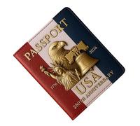 Fukamou Funda De Pasaporte - Cartera De Pasaporte De Cuero Impermeable para Viajes - Cubierta Protectora Compacta para Hombres Mujeres Familia Amigos Padre Madre