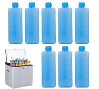 Fukamou Pack De Hielo Para Conservadora,Bolsas De Gel Refrigerante Cristalino - Pack De 8 Unidades Para Enfriar En Frigorífico Hogar Viajes Camping Picnic Playa