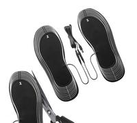 Fukamou Plantillas calentadas - Plantilla calentadora de pies - Calentador de pies con Control de Temperatura Alimentado por USB para Esquiar, Andar en Bicicleta al Aire Libre, Hombres y Mujeres