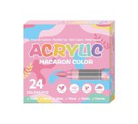 Fukamou Rotuladores Acrílicos - 24 Colores Rotuladores para - Punta Suave Resistente A La Decoloración Base Agua Para Grabado En Manualidades Zapatos Cerámica